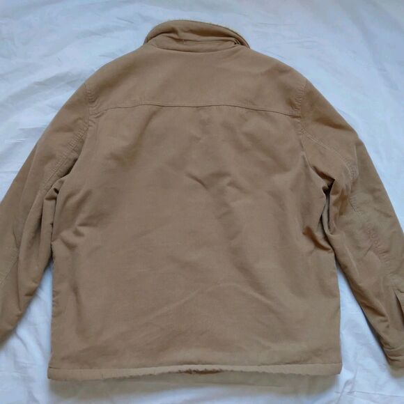 Levi’s Corduroy Trucker Jacket Tan Cotton Sherpa Fleece Lined 90s Y2K Men’s XL - Picture 13 of 16